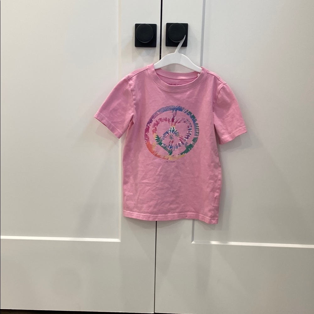 Soft Pink Short Sleeve Tee with Graphic Design